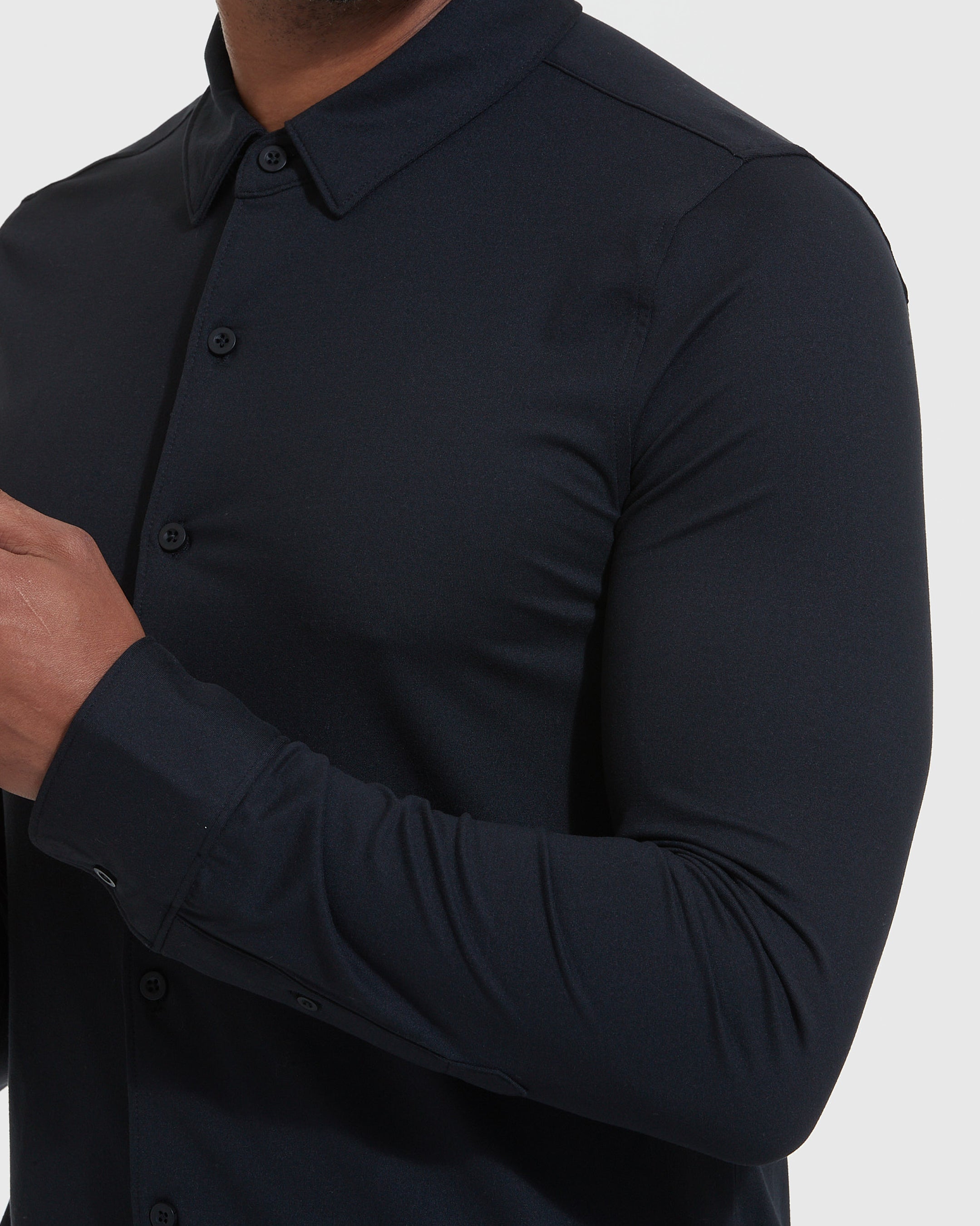 Black Comfort Long Sleeve Button Up Shirt Black Comfort Long Sleeve — free download
