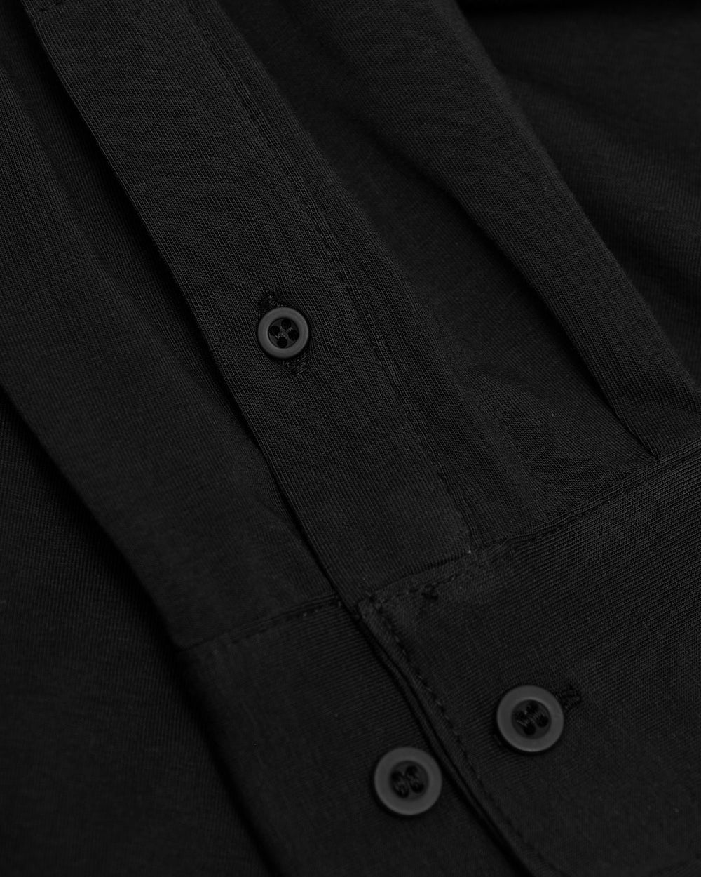 Black Do-It-All Comfort Button Up Shirt