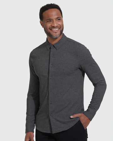 Charcoal Heather Long Sleeve Do It All Comfort Shirt