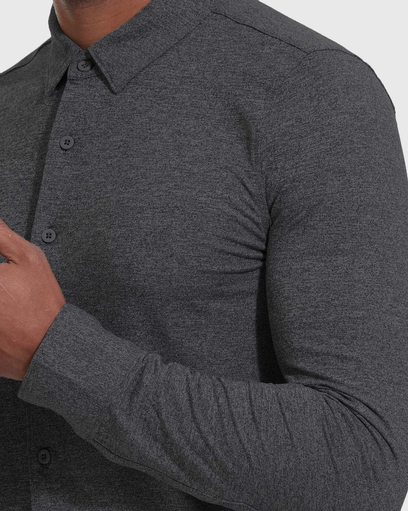 Charcoal Heather Long Sleeve Gray Do-It-All Comfort Shirt