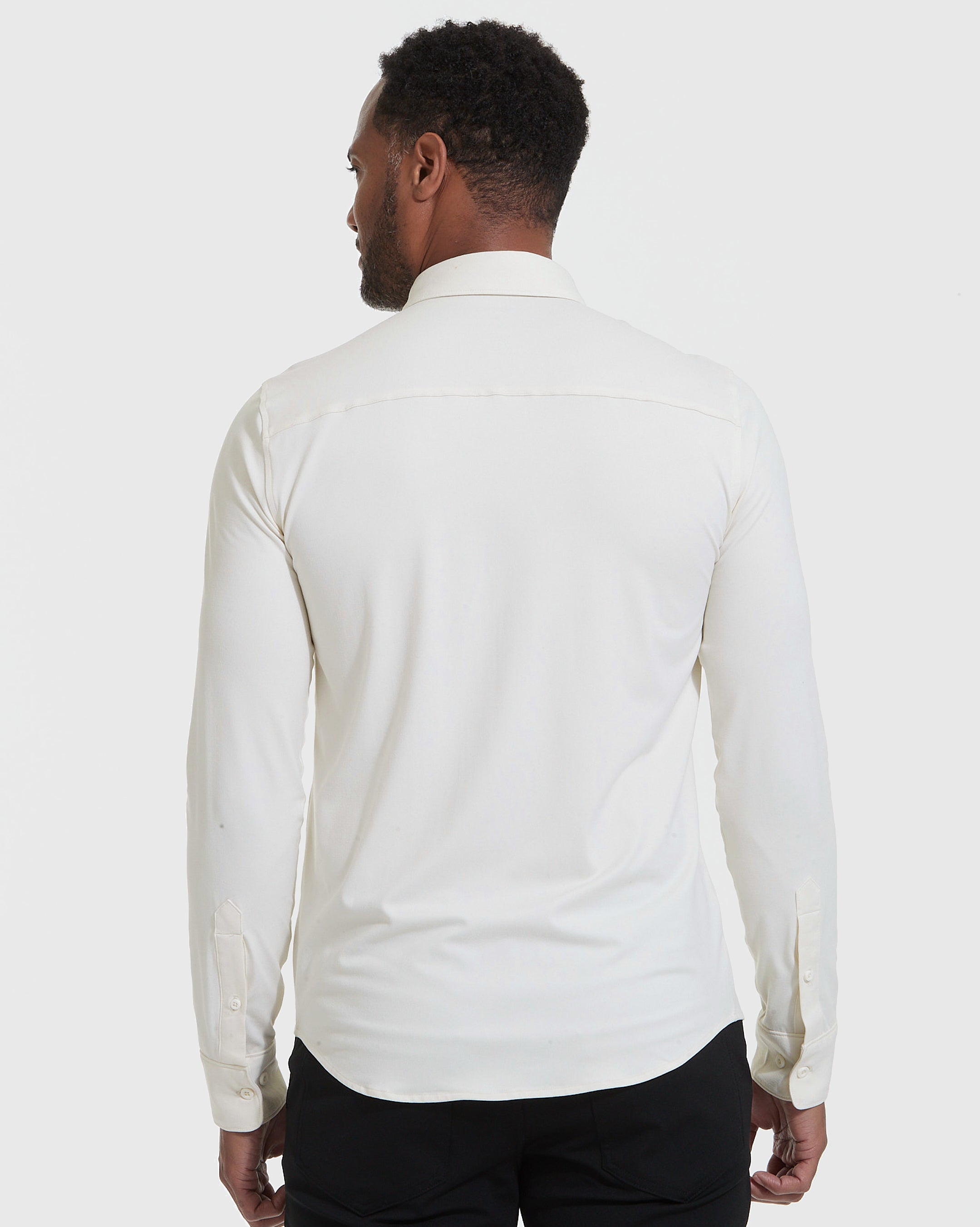 Ecru Comfort Long Sleeve Button Up Shirt | Ecru Comfort Long Sleeve ...