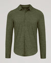 Dark Heather Military Green Long Sleeve Do-It-All Comfort Shirt