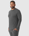 Longsleeve-Loungewear-T-Shirt in Charcoal Heather Gray