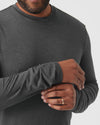 Longsleeve-Loungewear-T-Shirt in Charcoal Heather Gray