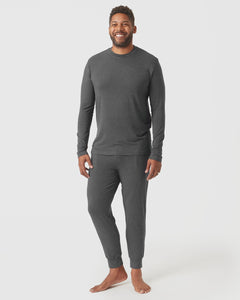 True ClassicCharcoal Heather Gray Long Sleeve Loungewear Tee