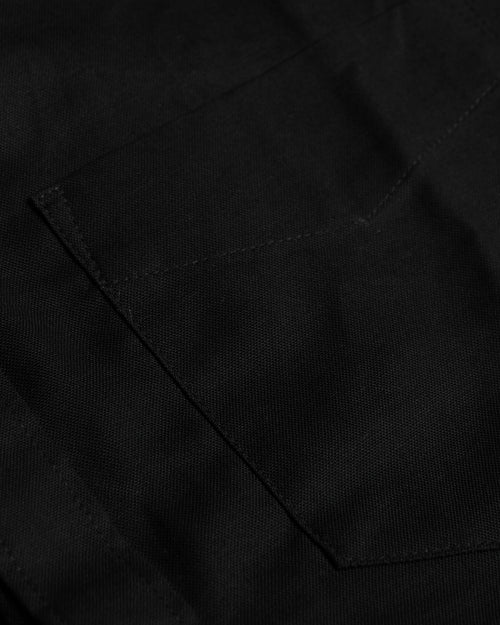 Black Stretch Oxford Long Sleeve Shirt