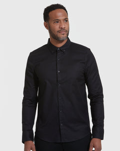 True ClassicBlack Stretch Oxford Long Sleeve Button Up Shirt