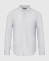 Light Gray Stretch Oxford Long Sleeve Button Up Shirt