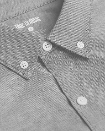 Stretch Oxford Long Sleeve Shirt - Stone