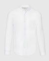 White Stretch Oxford Long Sleeve Button Up Shirt