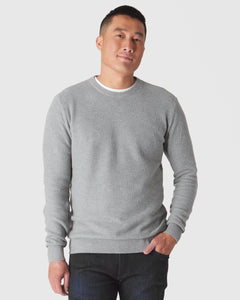 True ClassicHeather Gray Pique Crew Sweater