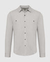 Heather Gray Long Sleeve Lightweight Flannel Shirt