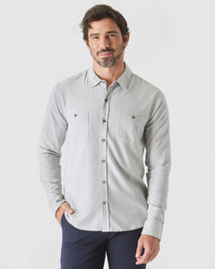 True ClassicHeather Gray Long Sleeve Lightweight Flannel Shirt