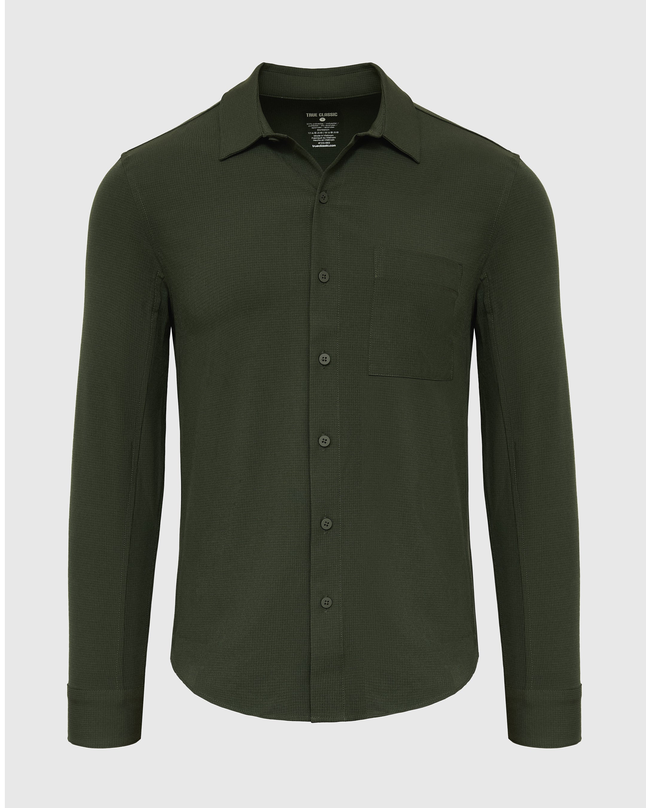 Olive Long Sleeve Ripstop Commuter Shirt