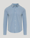 Blue Stretch Oxford 2.0 shirt with classic collar and button-down design.