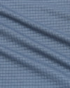 Fiord Long Sleeve Active Mesh Crew with blue grid-textured fabric close-up.