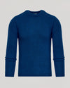Heather Fiord Marled Crew Neck Sweater, flat-laid, showcasing textured knit design.