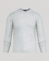 Light Heather Gray Marled Crew Neck Sweater on neutral backdrop.