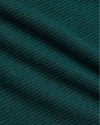Women's Deep Emerald Waffle Long Sleeve Boxy Henley, showing fine knit texture.