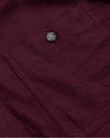 Aubergine Long Sleeve Flannel Shirt with buttoned patch pocket detail.