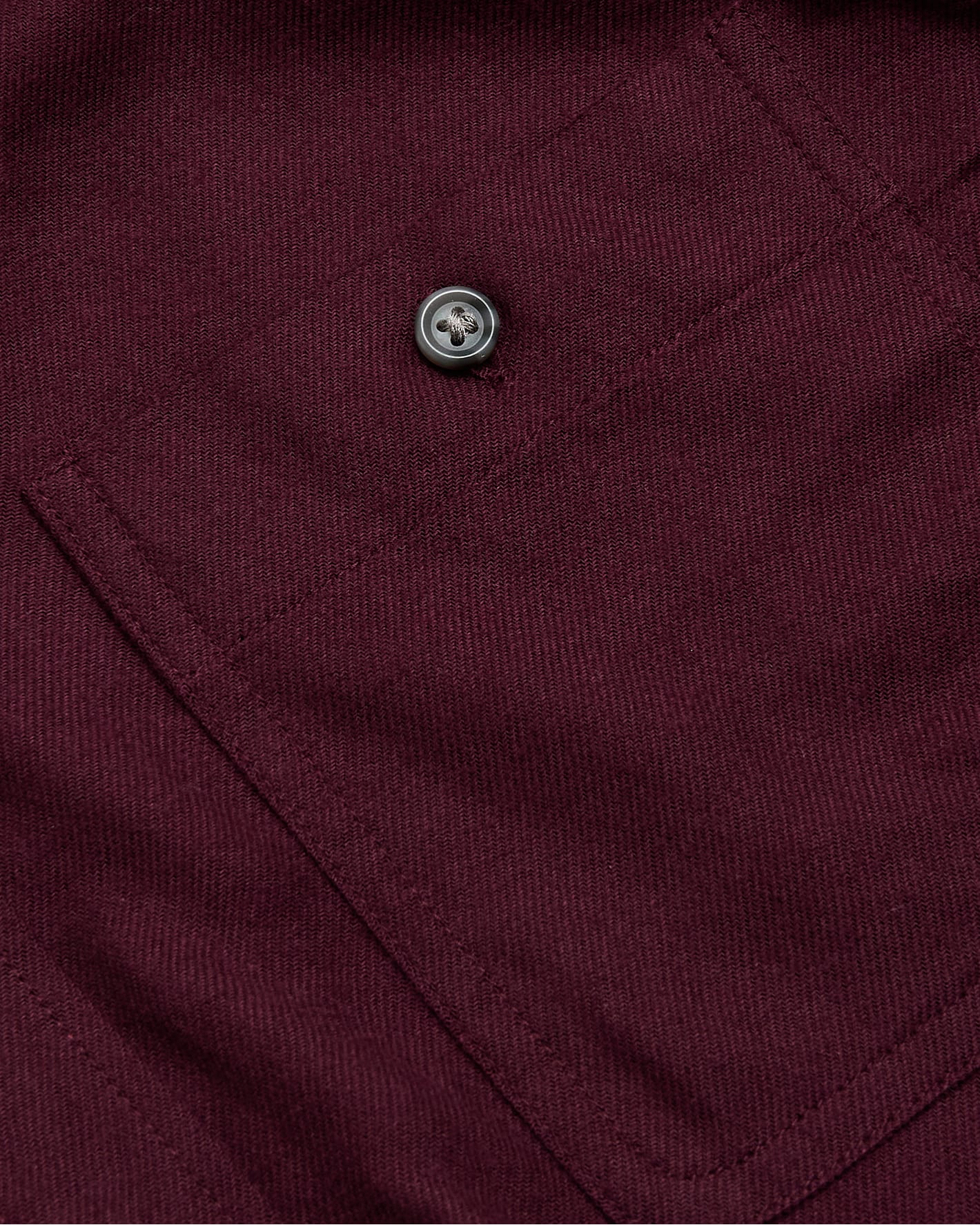 Aubergine Long Sleeve Flannel Shirt with buttoned patch pocket detail.