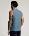 Baltic Sleeveless Active Muscle Tee on tattooed man, back view.