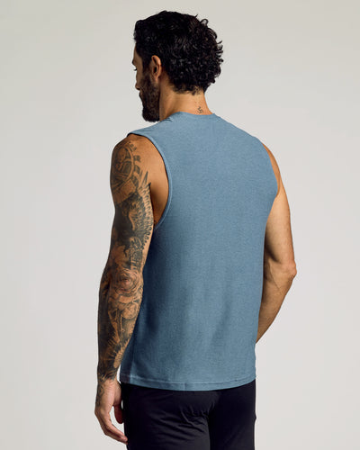 Sleeveless Active Muscle Tee - Baltic
