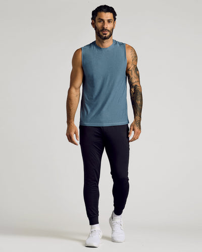 Sleeveless Active Muscle Tee - Baltic