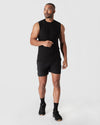 Black Active Sleeveless Muscle Tee
