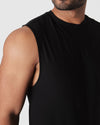 Black Active Sleeveless Muscle Tee