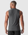 T-shirt de sport sans manches gris anthracite chiné