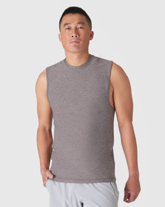 True ClassicHeather Cocoa Sleeveless Active Muscle Tee