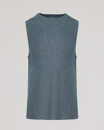 Tee-shirt muscle actif sans manches - Heather Navy