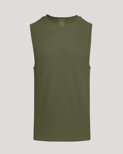 Tee-shirt muscle actif sans manches - Military Green