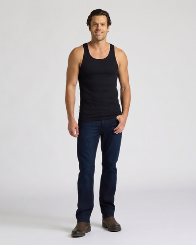 Ribbed Curved Hem Tank