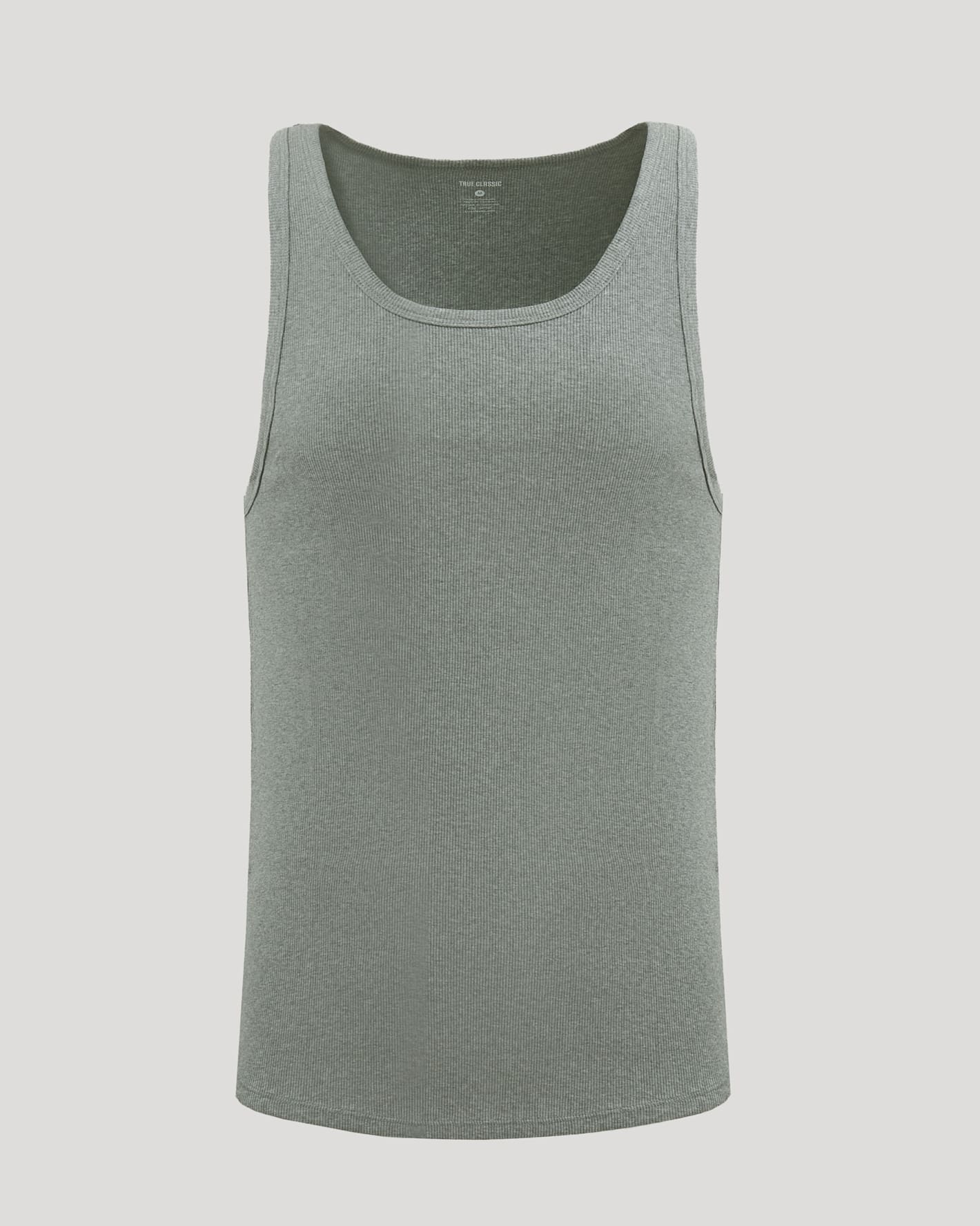 Gray tank top on a light gray background