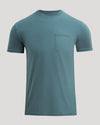Ashblue Pocket Crew Tee with chest pocket, short sleeves, crew neck.
