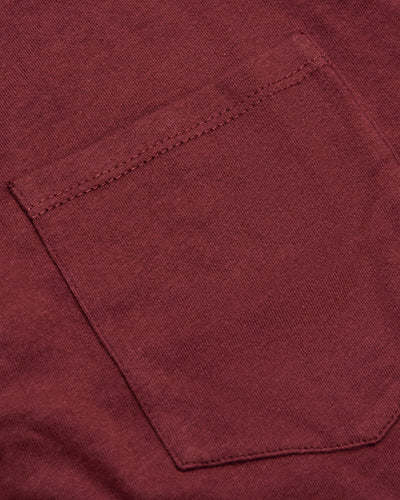 Classic Pocket Crew Neck - Claret