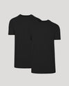Black Classic Tall Straight Hem Crew Neck T-Shirt 2-Pack