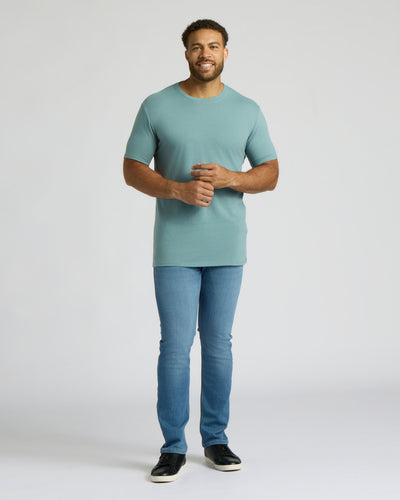 Camiseta clásica talla alta cuello redondo