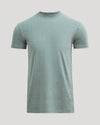 Heather Balsam Tall Straight Hem Crew Neck T-Shirt, short-sleeve, flat display.