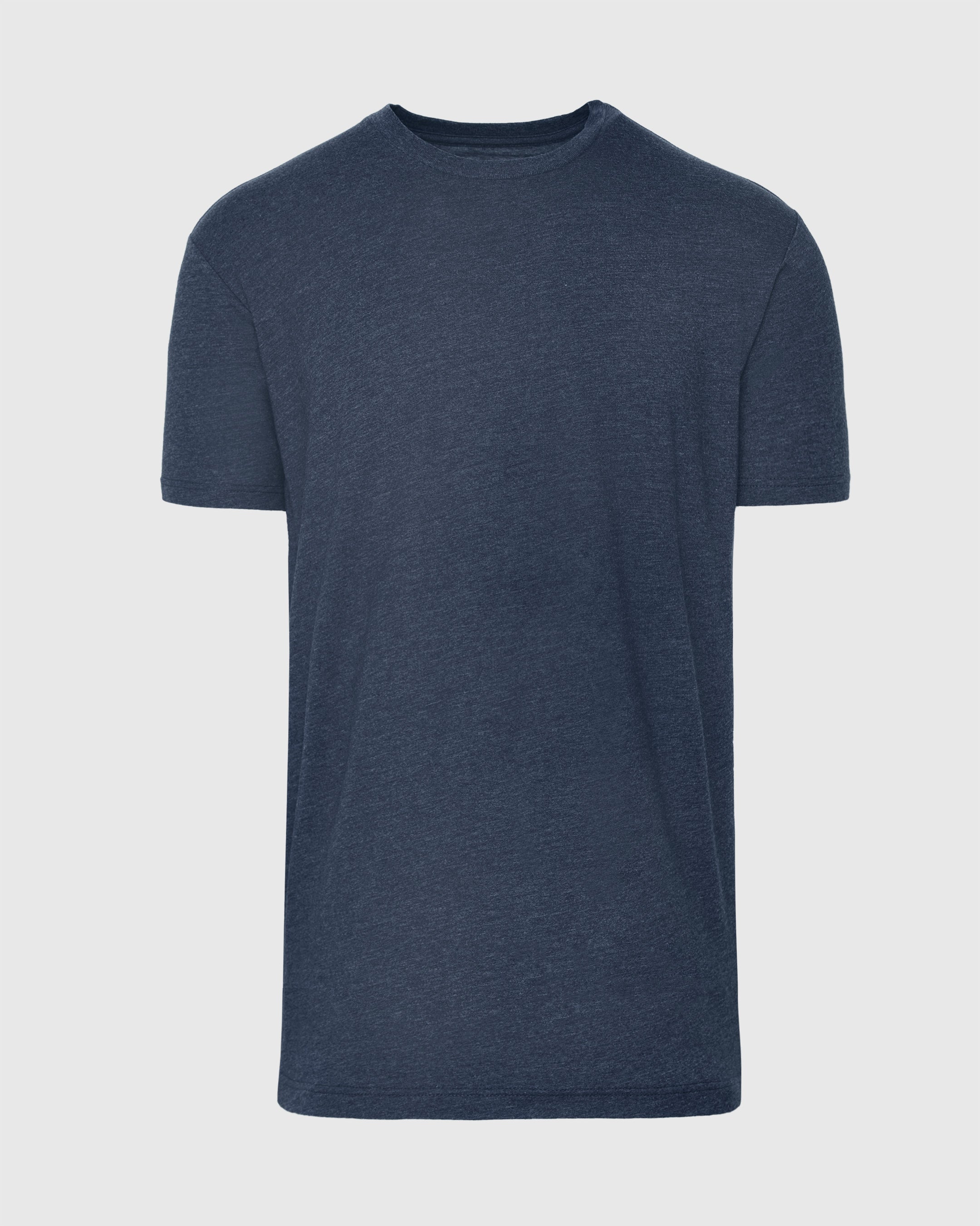 Heather Navy Tall Straight Hem Crew Neck T-Shirt | Heather Navy Tall ...