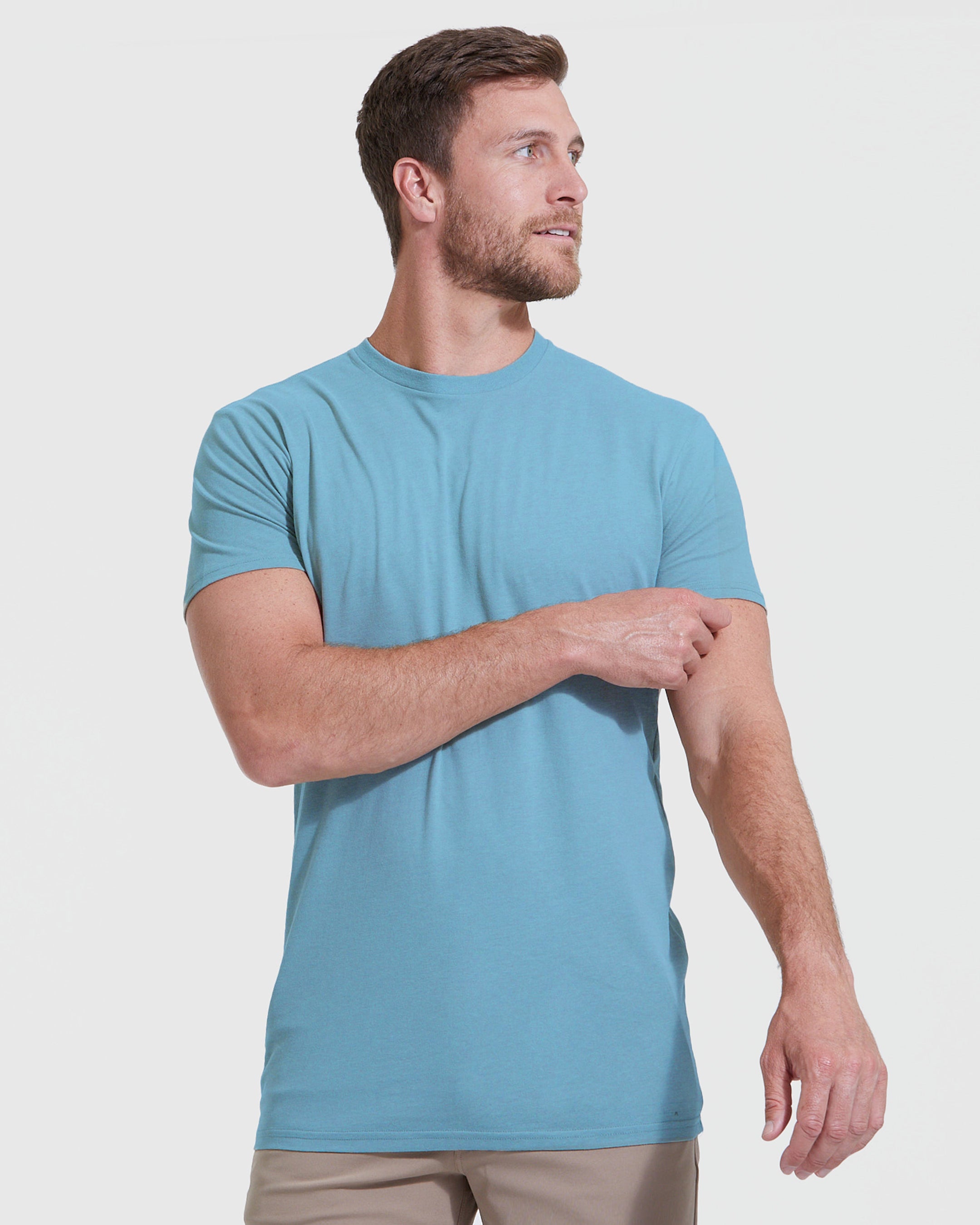 Heather Voyager Short Sleeve Tall Crew