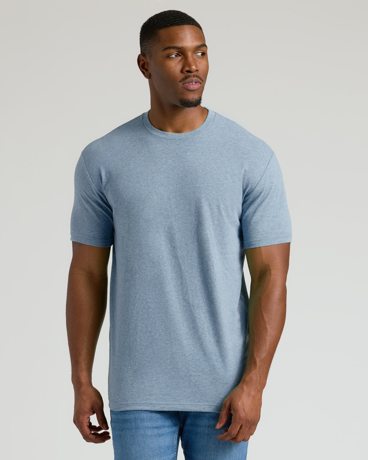 Straight Hem Crew Neck T-Shirt 10-Pack