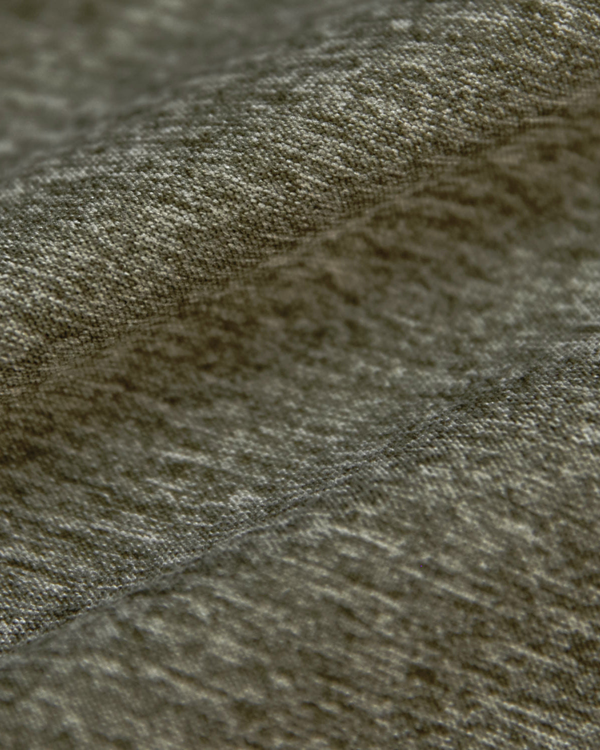 Heather Military Green Sleeveless Active Muscle Tee close-up showing knit texture.