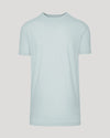 Icicle Tall Straight Hem Crew Neck T-Shirt, light-blue, short-sleeve.