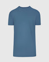 Indigo Tall Straight Hem Crew Neck T-Shirt, medium-blue, short-sleeved.
