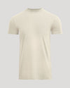 Beige t-shirt on a light gray background