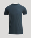 Plain dark gray t-shirt on a light gray background