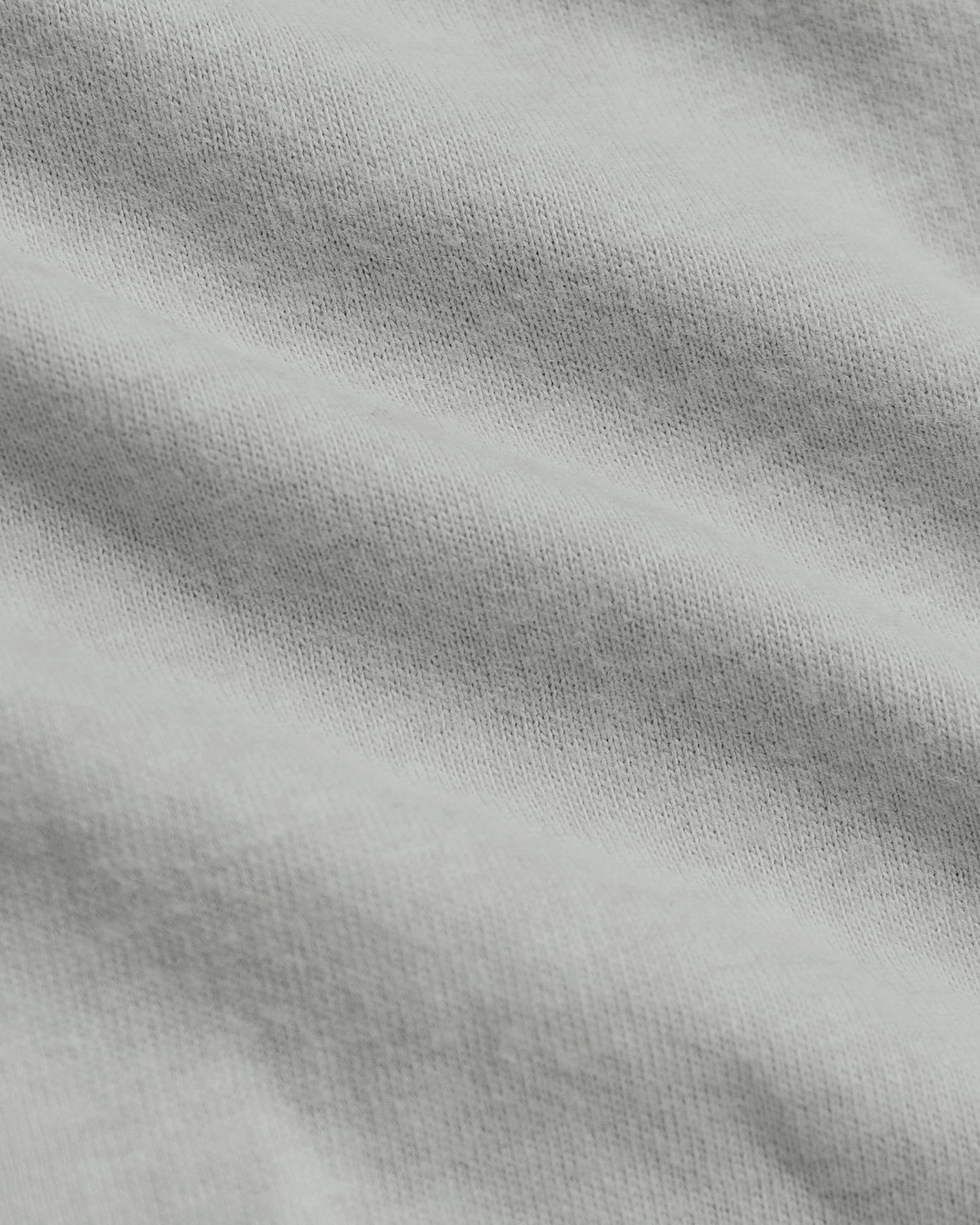 Steel Tall Straight Hem Crew Neck T-Shirt knit fabric close-up.